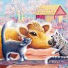 Priya & Kitties Greeting Card 5x7